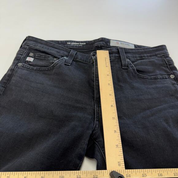 Adriano Goldschmied Jeans Womens 28 Black Legging Super Skinny Ankle Raw Hem - Picture 8 of 9